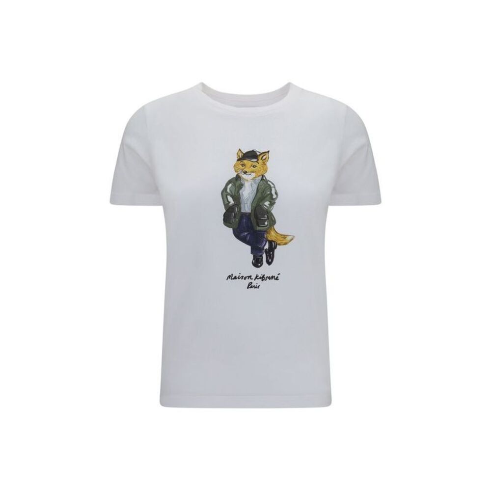 Maison Kitsuné White Cotton Women's T-Shirt